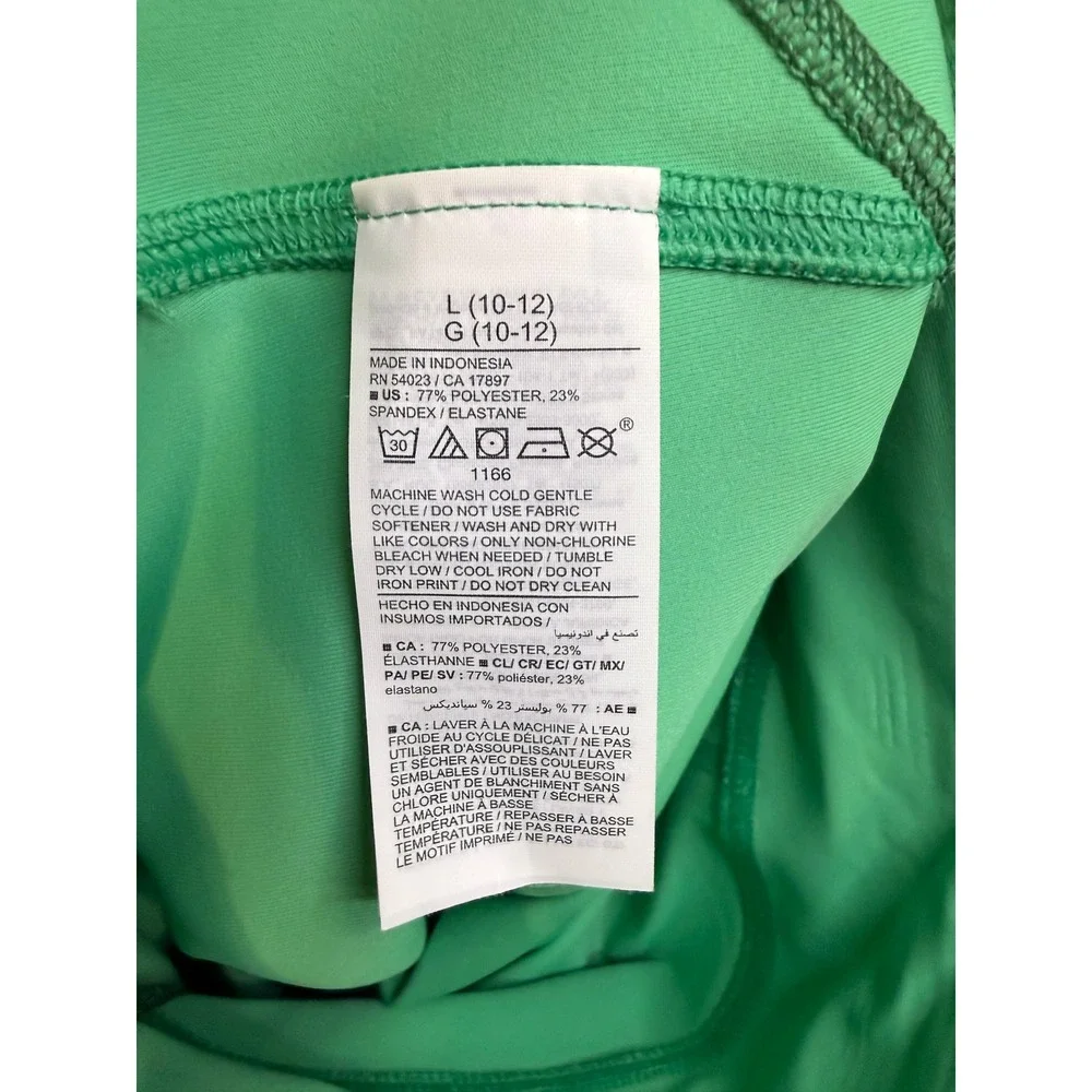 Old Navy Leggings Girls L 10-12 Green NWT Powersoft High-Rise Go-Dry Athletic